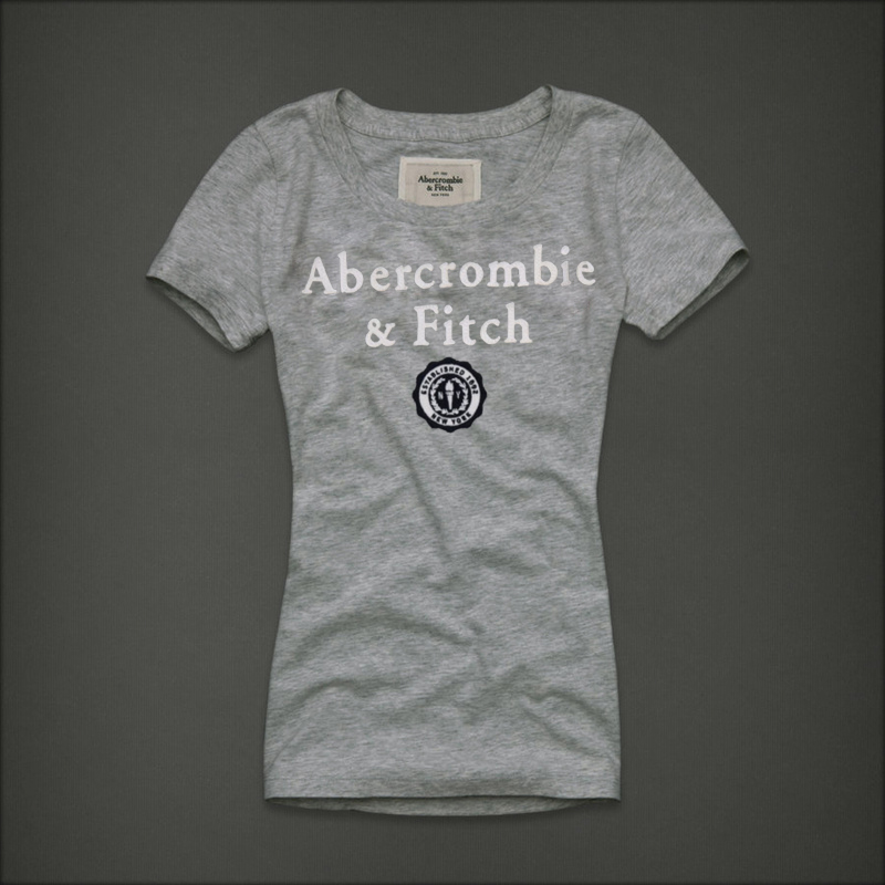 Abercrombie Fitch Mujeres De Cuello Redondo Corto Remera AF8292